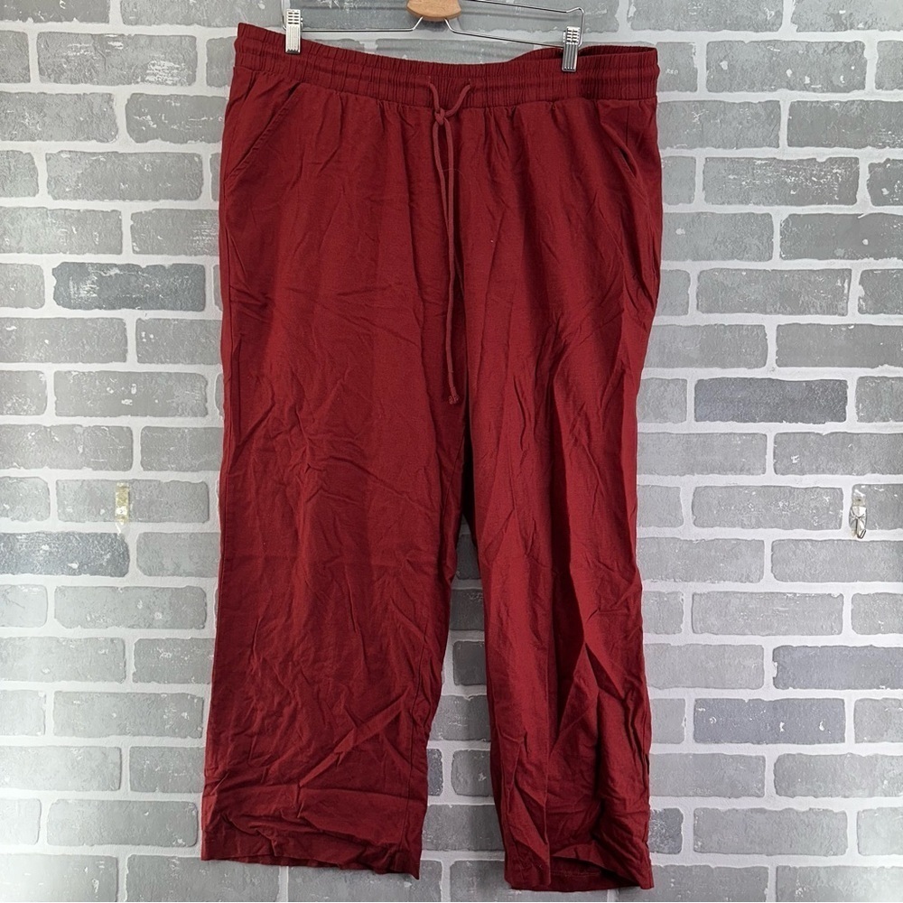 Torrid Brick Red Drawstring Pants Size 3x‎ Short